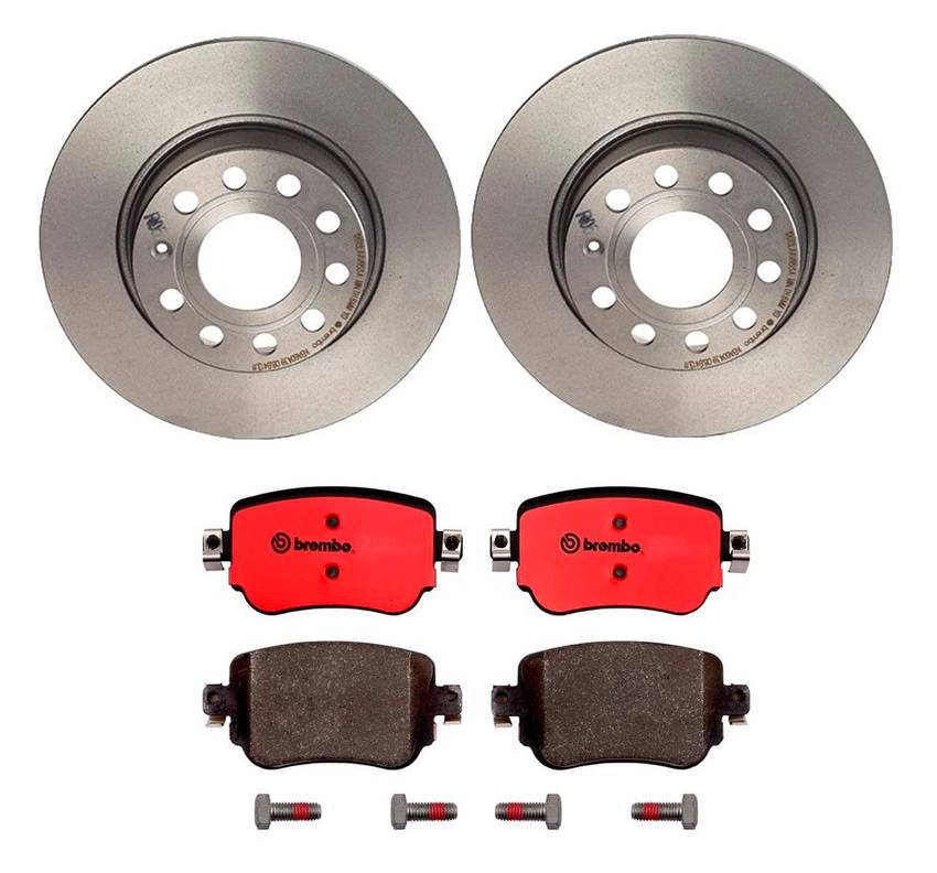 VW Brembo Brakes Kit - Pads and Rotors Rear (272mm) (Ceramic) 7N0698451A - Brembo 3269316KIT